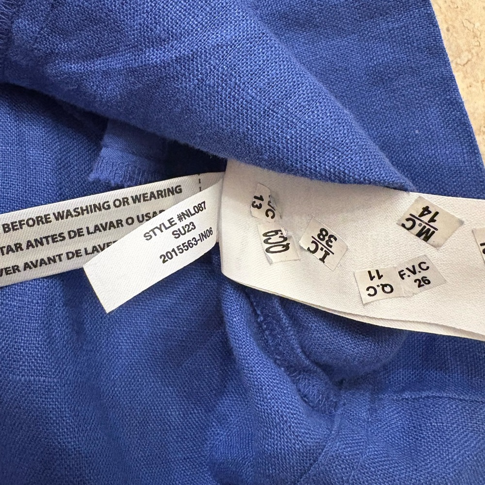 NWOT Madewell - Goldie Mini Dress in Bluestone 100% Linen Women’s Size 00 - Picture 7 of 10